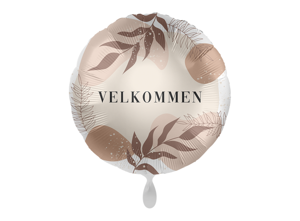 Velkommen - Organisk 1 Folieballong rund - 17" - (43cm)
