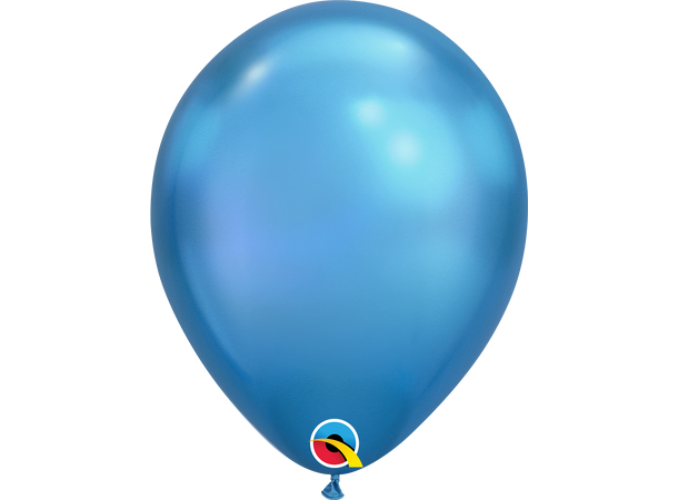 11R Chrome Blue 25 gummiballonger - 28cm (11")