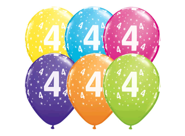 Age 4 6 gummiballonger - 28cm (11")