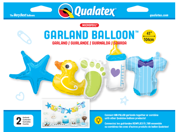 Baby Boy Garland Folieballong - Girlanderballong