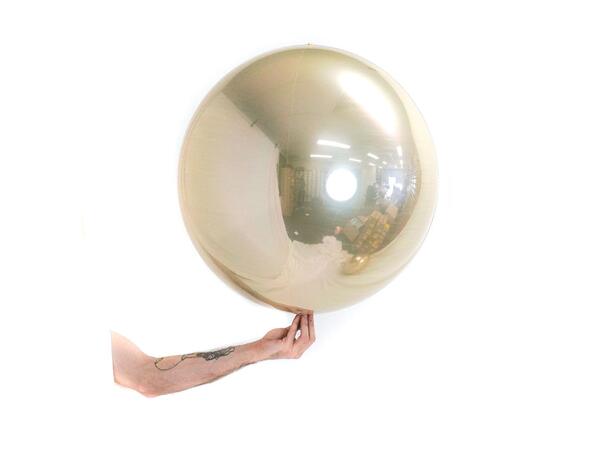 Ballongball folie - Hvitt Gull Metallic 1 Folieballong - 51cm (20")