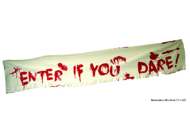 Banner - "Enter if you dare" 1 Dekorasjon - 180cm