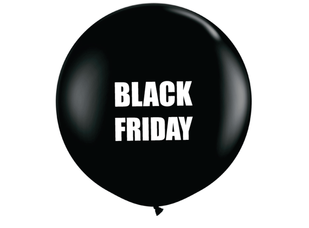 Black Friday 1 Gummiballong - 91cm (3ft)