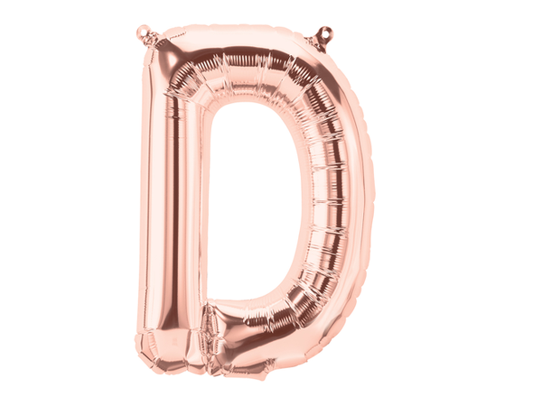 Bokstav D Rose Gold 1 Folieballong - 41cm (16")