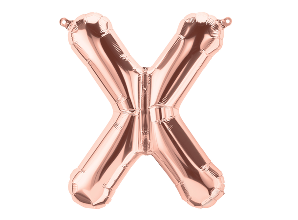 Bokstav X Rose Gold 1 Folieballong - 41cm (16")