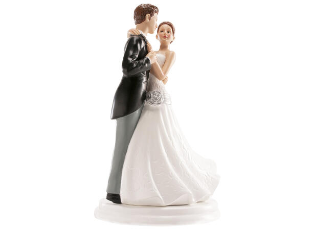 Brudepar - Dansende 1 Kakefigur i plast - 20cm 