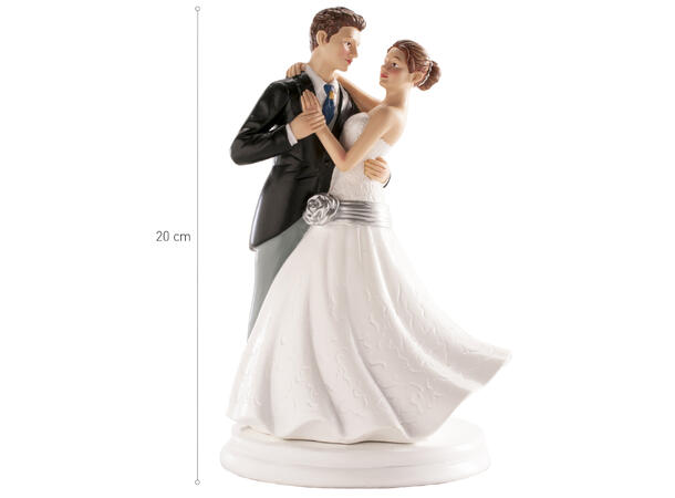 Brudepar - Dansende 1 Kakefigur i plast - 20cm