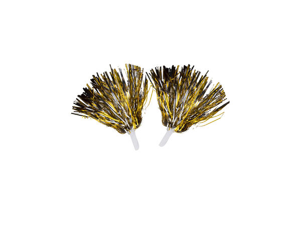 Cheerleader Poms - Metallisk, Ass. 2 Dusker i Folie