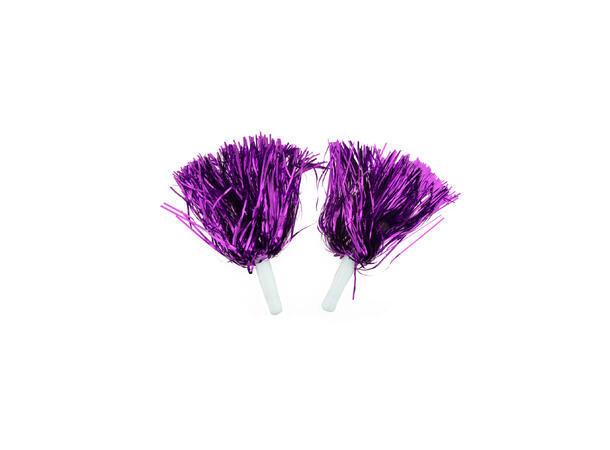 Cheerleader Poms - Metallisk, Ass. 2 Dusker i Folie
