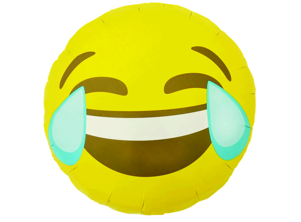 Emoji Crying Laughing 1 Folieballong - 46cm (18")