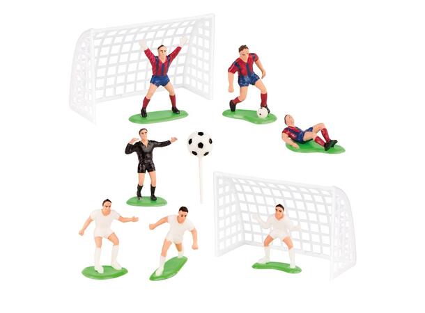 Fotballkamp El Classico - Kakedekorasjon 10 kakefigurer i plast