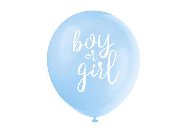 Gender Reveal Party 8 Gummiballonger - 30cm (12")