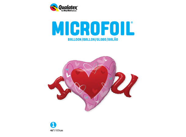 I Heart U 1 Stor folieballong – 117cm 