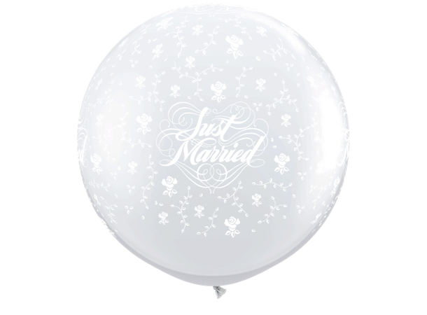 Just married 2 gummiballonger - 91cm (3ft)