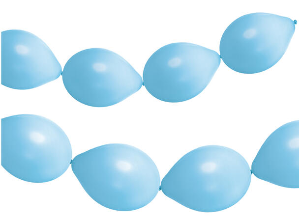 Kjedeballonger - Powder Blue 8 Kjedeballonger gummi - 33cm (13")