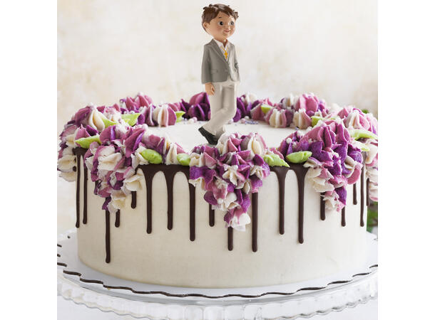 Konfirmasjon - Animert stil - Gutt 2 1 Kakefigur i plast - 15cm 
