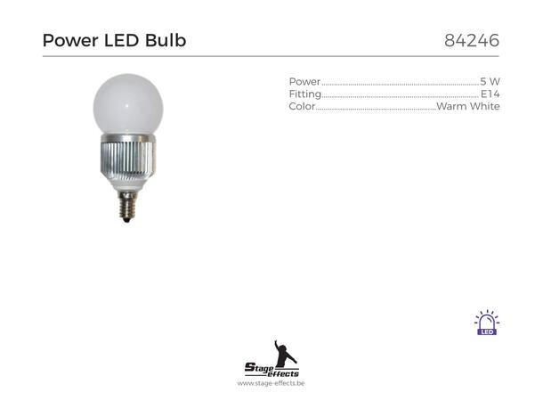 LED lyspære - Varm hvit Sokkel E14 (Mignon) 