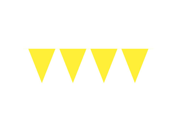 Mini Flaggbanner - Gul 1 Flaggbanner i plast- 3m - 14cm høy