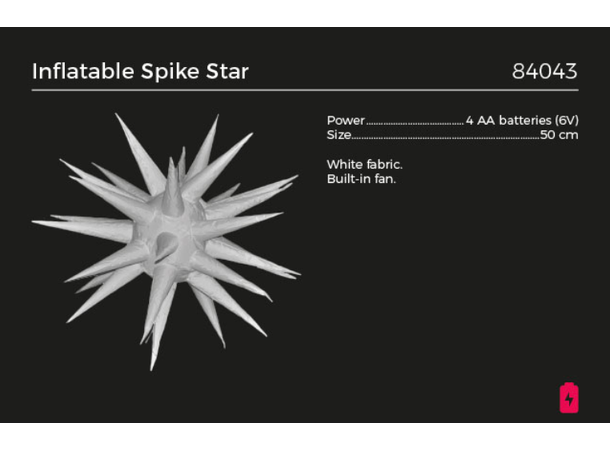 Oppblåsbar 3D stjerne Mål: 100cm diameter 