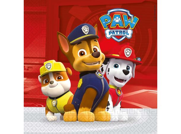 Paw Patrol - Ready For Action 20 Tolags papirservietter - 33x33cm 