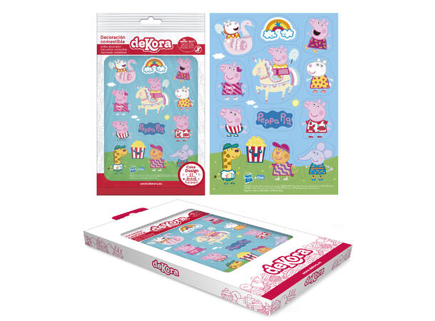 Peppa Gris 1 Ark med spiselig kakedekor - sukkerfri