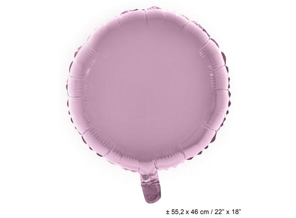 Rund folieballong - Rosa 1 Folieballong - 55cm (22")