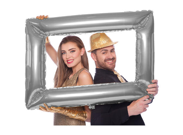 Selfieramme - Sølv 1 Folieballong - 80x60cm