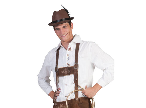 Skjorte, Alpe - Oktoberfest - Hvit 1 Skjorte - Herre
