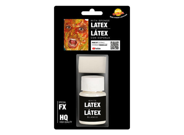 Sminke -Hvit latex med Svamp 1 Sett - 26ml 