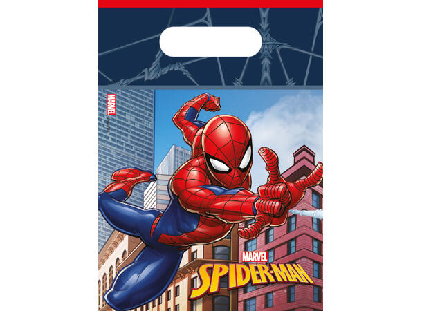 Spider-Man Crime Fighter 6 Plastikk Godteposer