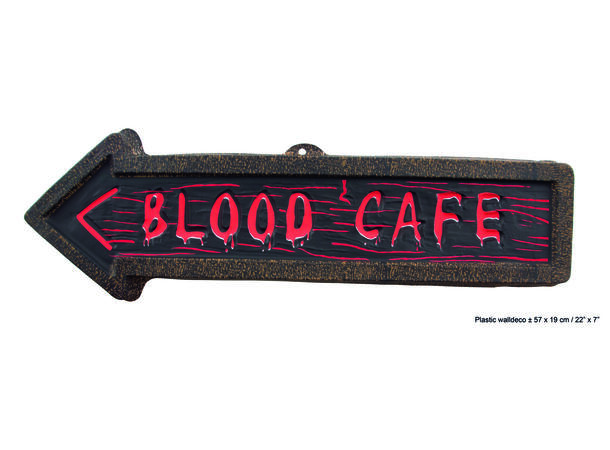 Veggskilt - Blood Café 1 Veggdekorasjon - 57cm