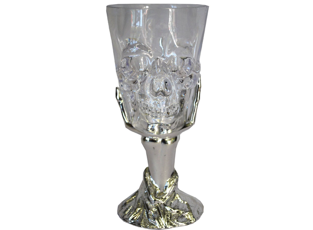 Vinglass - Skalle 1 Beger i plast - 18cm