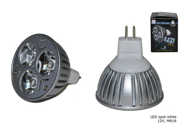 3x1W LED lampe hvit Tilkobllingstype  MR16