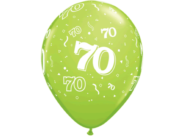 70-a-round - Assorterte farger 25 gummiballonger - 28cm (11")