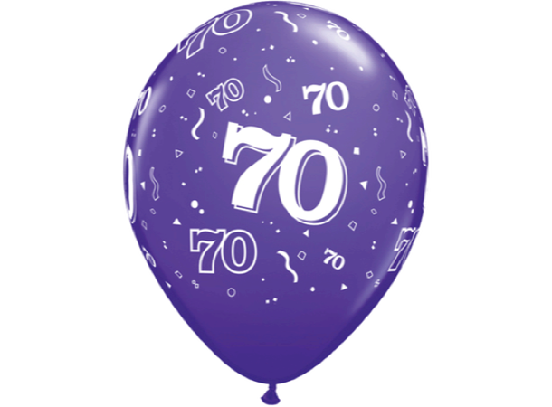 70-a-round - Assorterte farger 25 gummiballonger - 28cm (11")
