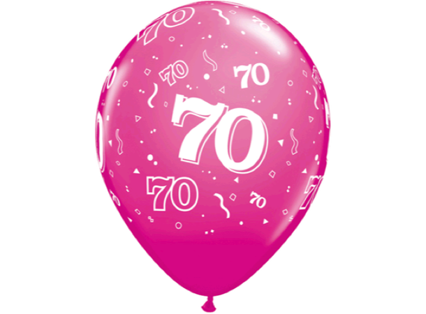 70-a-round - Assorterte farger 25 gummiballonger - 28cm (11")