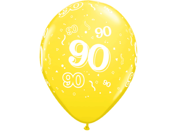 90-a-round - Assorterte farger 25 gummiballonger - 28cm (11")
