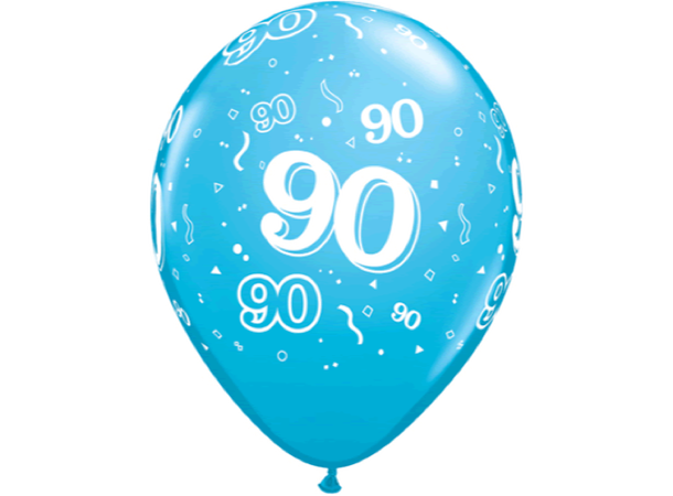 90-a-round - Assorterte farger 25 gummiballonger - 28cm (11")