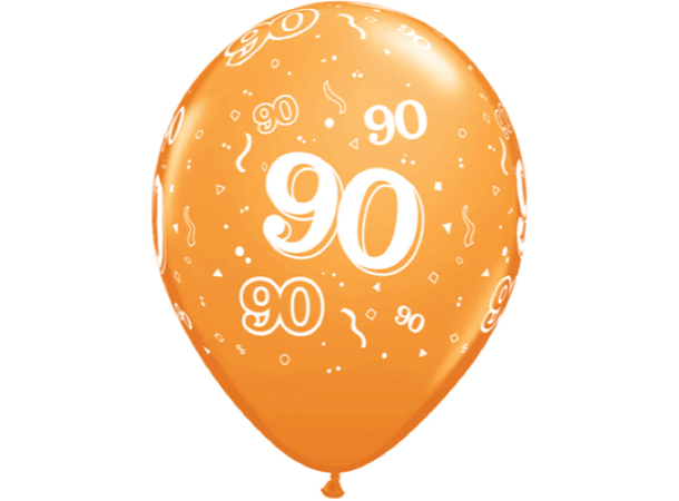 90-a-round - Assorterte farger 25 gummiballonger - 28cm (11")