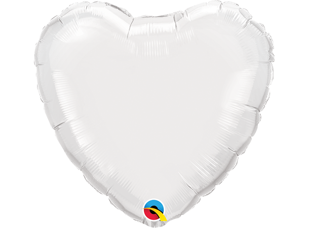 9H White (Bulk) 1 Folieballong - 23cm (9")
