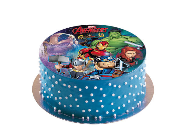 Avengers 1 Spiselig kakeskilt - sukkerfri - 20cm 