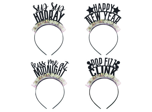 Black, Gold & Silver New Years 4 Tiaraer - Onesize