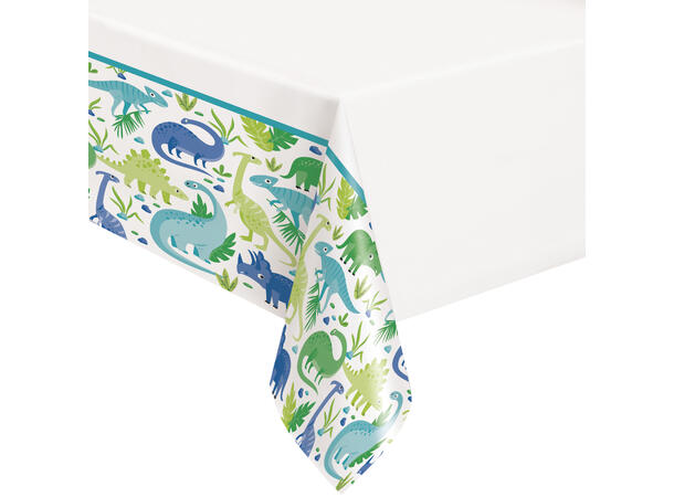 Blue & Green Dinosaur 1 Plastikkduk firkantet - 137x214cm