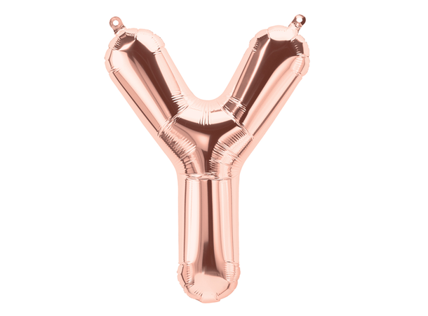 Bokstav Y Rose Gold 1 Folieballong - 41cm (16")