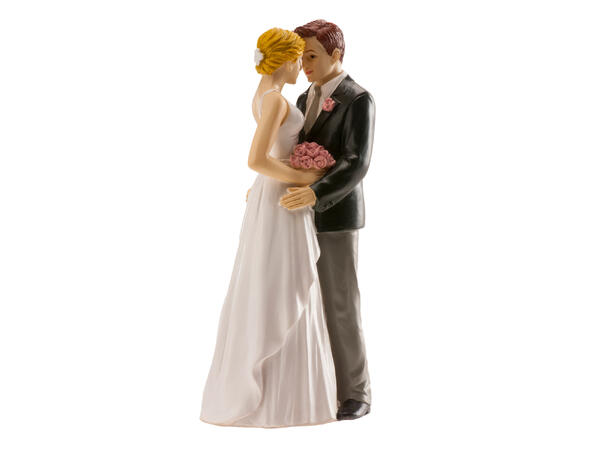 Brudepar - Intim 1 Kakefigur i plast - 16cm