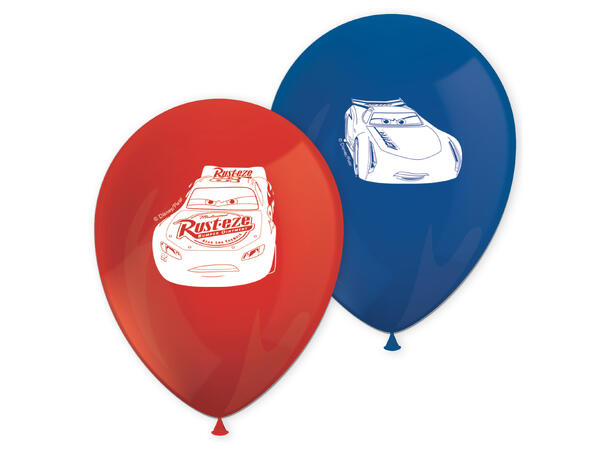 Cars 8 Gummiballonger med trykk - 30cm