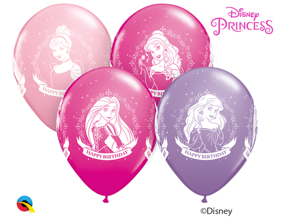 Disney Princess Birthday 25 gummiballonger - 28cm (11")