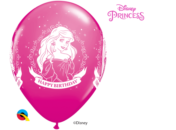 Disney Princess Birthday 25 gummiballonger - 28cm (11")