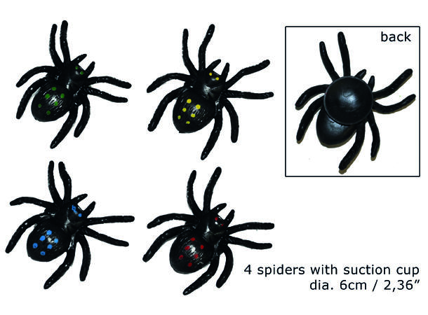 Edderkopp med Sugekopp 4 Figurer