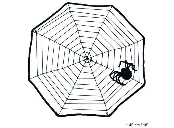 Edderkoppnett med Edderkopp 1 Figur - 40cm